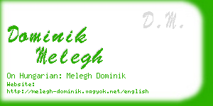 dominik melegh business card